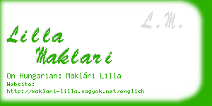 lilla maklari business card